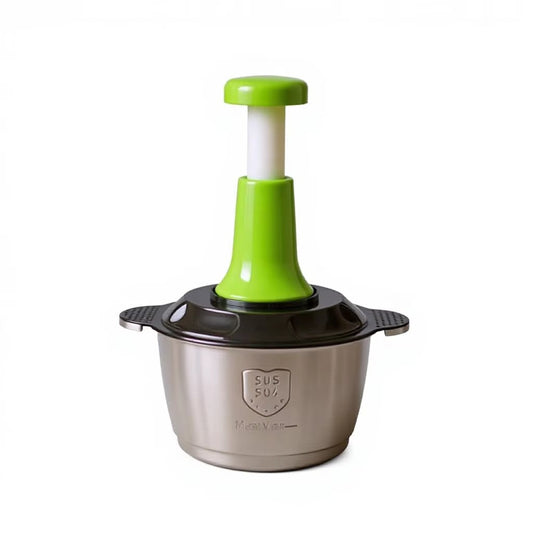 Meat and Vegetable Push Chopper with Stainless Steel