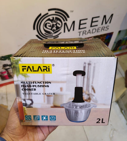 Meat and Vegetable Push Chopper with Stainless Steel