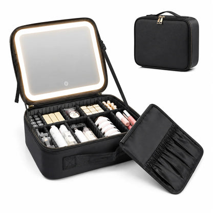 Vanity bag with led Mirror