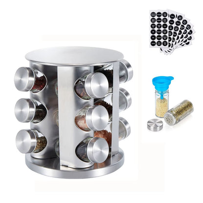12pc steel spice Jar rack