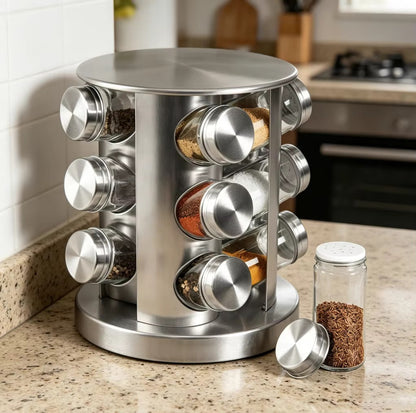 12pc steel spice Jar rack