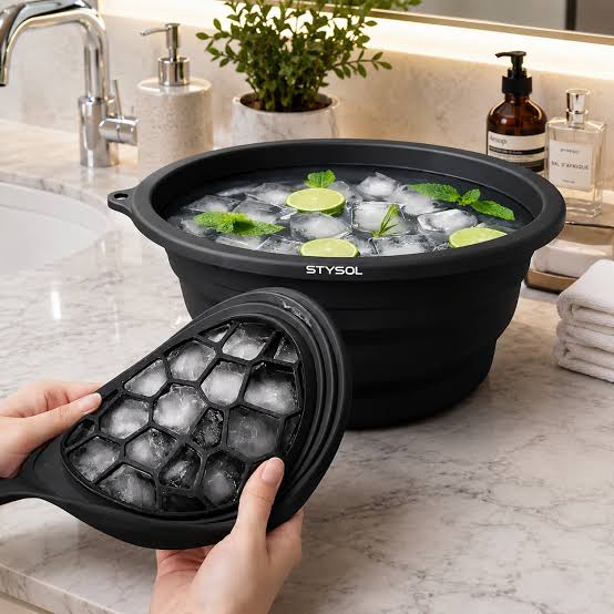 Silicone Face Ice Bath Bowl